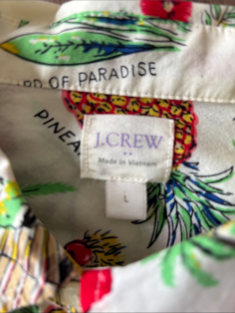 J. Crew Hawaii printed shirt. Tie front long sleeve . Size Large - Picture 5 of 5